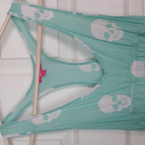 Pastel Goth Skull Beach Coverup High Low - Picture 6 of 7
